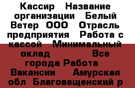 Кассир › Название организации ­ Белый Ветер, ООО › Отрасль предприятия ­ Работа с кассой › Минимальный оклад ­ 26 000 - Все города Работа » Вакансии   . Амурская обл.,Благовещенский р-н